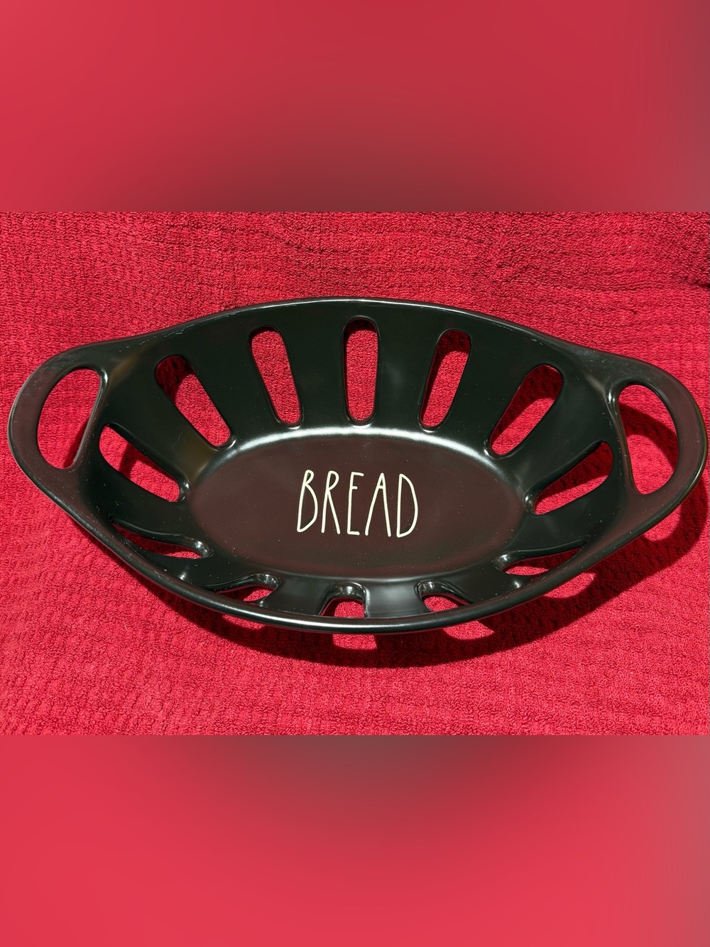 Rae Dunn bread basket black